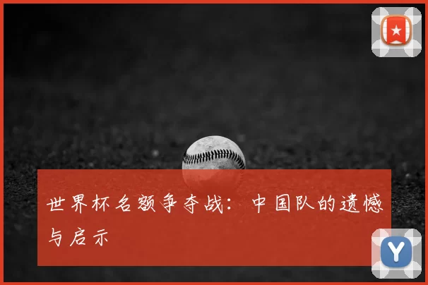 世界杯名额争夺战:中国队的遗憾与启示